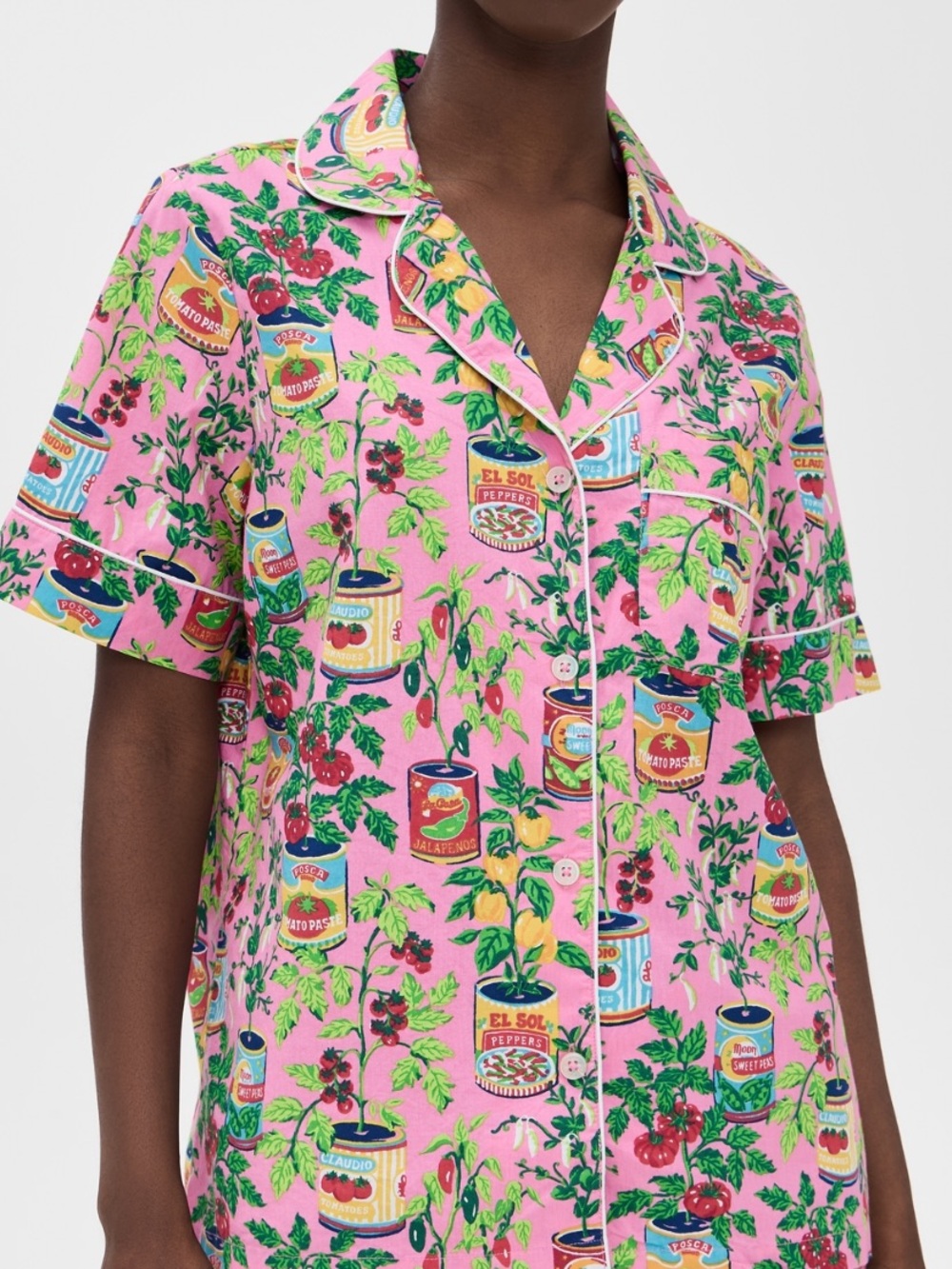 PRINTFRESH GARDEN PRINT SHORT SLEEVE TOP 3x
